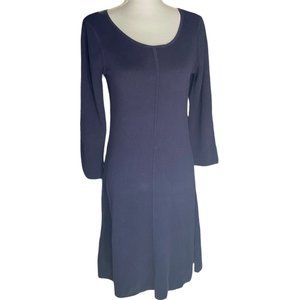 Tommy Bahama Navy Knit Midi A-Line Dress Size Small NWOT